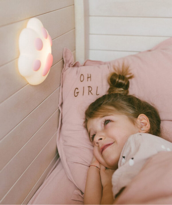Rabbit & Friends Paw Silicone Lamp - Pink