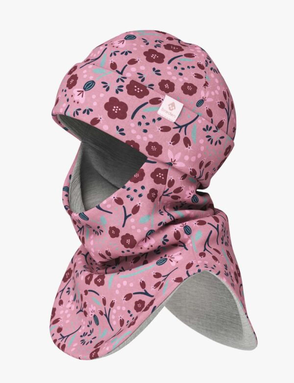 Breden Thermal Merino Balaclava For Kids - Autumn Flowers - Image 2