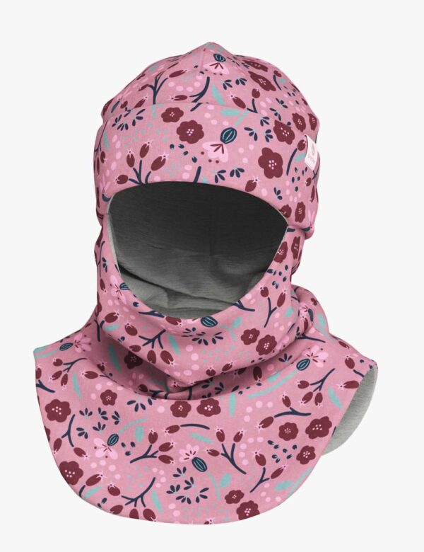 Breden Thermal Merino Balaclava For Kids - Autumn Flowers