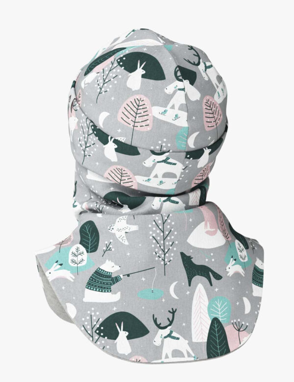 Breden Thermal Merino Balaclava For Kids - Winter Animals - Image 3