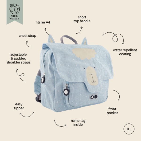 Trixie Baby School Bag - Mr Alpaca - Image 2