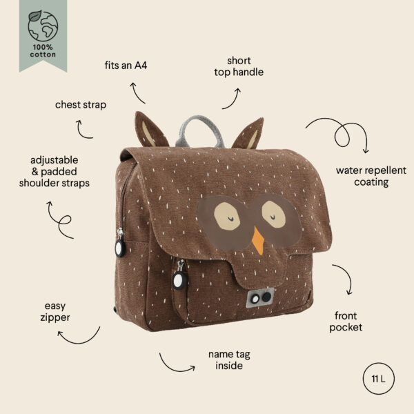 Trixie Baby School Bag – Mr Owl - Image 5