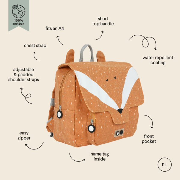 Trixie Baby School Bag - Mr Fox - Image 2