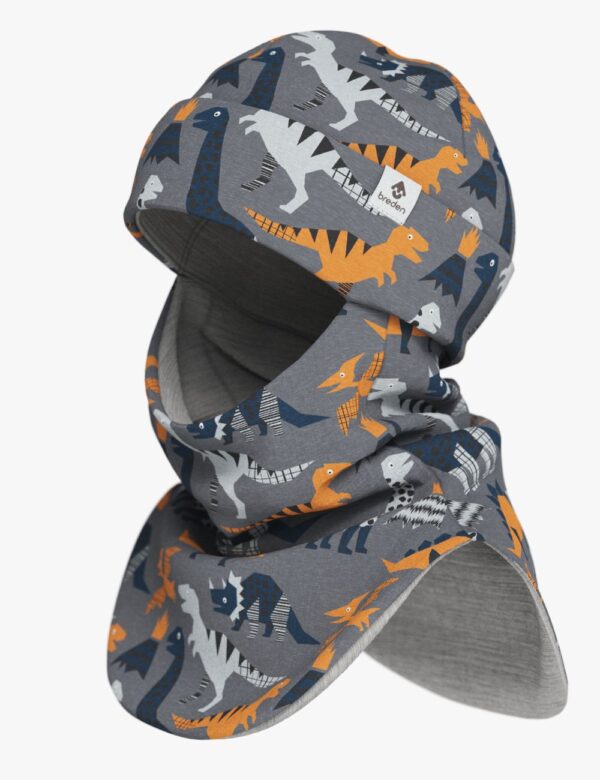 Breden Thermal Merino Balaclava For Kids - Dinosaurs - Image 5