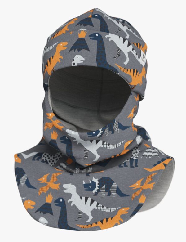Breden Thermal Merino Balaclava For Kids - Dinosaurs - Image 4