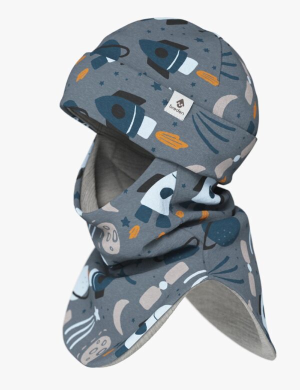 Breden Thermal Merino Balaclava For Kids - Rocket Race - Image 2